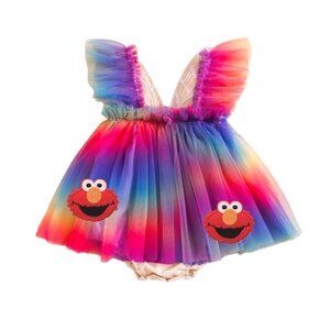 Elmo Dress Elmo Outfit Elmo Romper Clothes Jumpsuit Elmo Birthday Dress